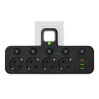 Ladrón Enchufes 8 en 1 con Luz Nocturna y USB C