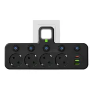 Ladrón Enchufes 8 en 1 con Luz Nocturna y USB C