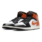 Jordan Air 1 Mid - Zapatillas naranjas de cuero