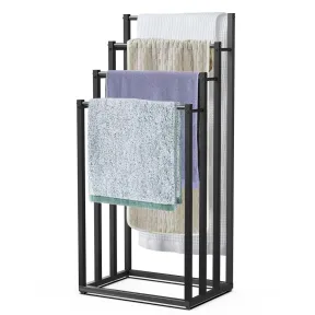 Toallero de escalera metálico de 4 niveles y 4 barras