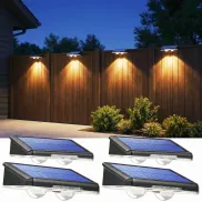 Aplique Solar Exterior Inalámbrico, 4 Luces IP65 Brillantes