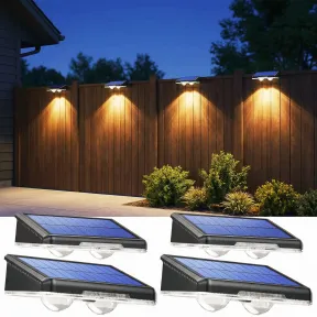 Aplique Solar Exterior Inalámbrico, 4 Luces IP65 Brillantes