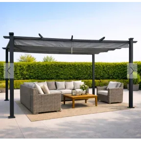 Toldo corredero 3x4m de aluminio y acero en Toledo Antracita