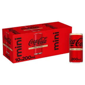 Pack de 10 Coca-Cola Zero Mini 200 ml Sin Cafeína 3,48€