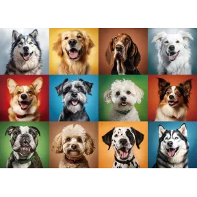 Puzzle de 1000 Piezas de Perros Nattork