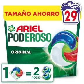 Ariel Pods 29 cápsulas, detergente lavadora poderoso