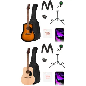 Guitarra acústica Fender California con accesorios incluidos