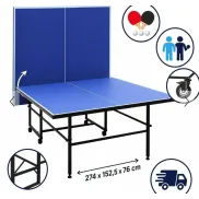 Mesa Plegable de Ping Pong Oficial con Palas y Pelotas