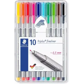 Bolígrafos Staedtler 334 Punta Fina - Pack de 10 unidades