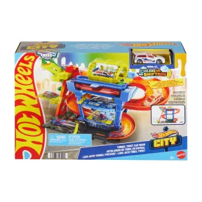Go Run! Túnel de lavado - Hot Wheels City +1 coche