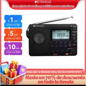 Radio recargable portátil RETEKESS V115