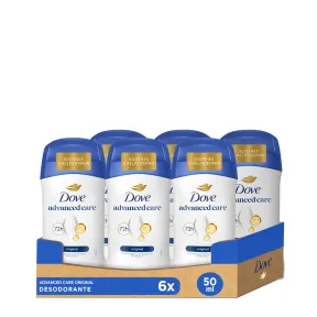 Desodorante en barra Dove Unisex, pack de 6 con pro-ceramida