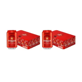Caja de 24 Latas de Cerveza Estrella Damm 330 ml