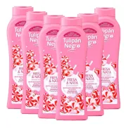 Gel de Baño Nutritivo Fresa y Nata, Tulipán Negro 6x650ml