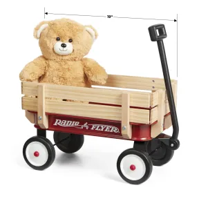 Vagón de Acero y Madera con Osito de Peluche - Radio Flyer