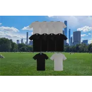 Pack de 10 camisetas unisex de algodón orgánico, 5 negras + 5 grises