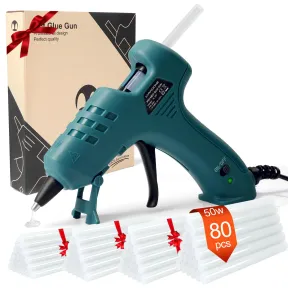 Pistola de Silicona Caliente 50W MAXDONE con 80 Barras