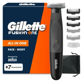 Recortadora y Afeitadora Corporal Gillette Fusion One, Negro.