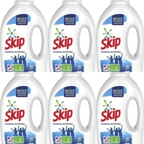 Detergente líquido Skip Lote x6 para limpieza profunda 24 lavados