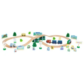 Tren de madera «PEPPA PIG» para jugar y aprender