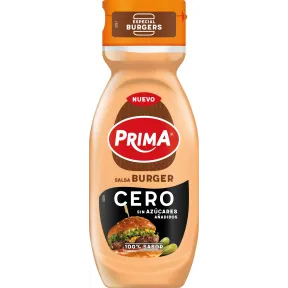 Salsa Burger Cero Prima, 260 g sin azúcares añadidos