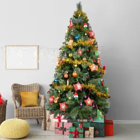Árbol de Navidad Artificial 180 cm con Base de Metal Estable