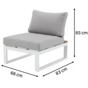 Sillón blanco Capri de aluminio para jardín