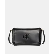 Bolso CK Negro con cierre solapa y bandolera