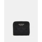 Monedero GUESS negro con cremallera y logotipo 4g