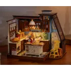 Miniatura 1:24 Kit de casa de muñecas con cocina Robotime