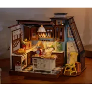 Miniatura 1:24 Kit de casa de muñecas con cocina Robotime
