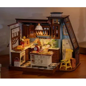 Miniatura 1:24 Kit de casa de muñecas con cocina Robotime