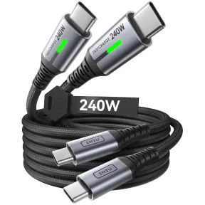 Cable USB C 240W INIU, Carga Rápida [2m+2m] PD3.0
