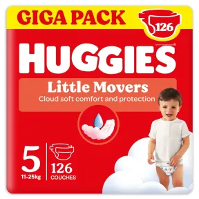 Pañales Huggies Little Movers Talla 5, 3 Packs de 42