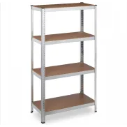 Estanterías de 4 Niveles, Capacidad de 875 kg, 30 x 70 x 140 cm