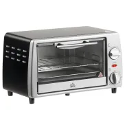 Horno Eléctrico Sobremesa HOMCOM 10L 750W Plata 230℃
