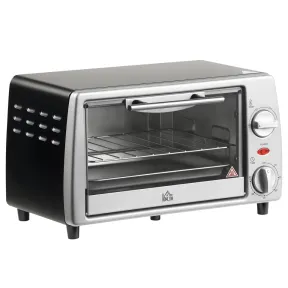 Horno Eléctrico Sobremesa HOMCOM 10L 750W Plata 230℃