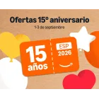 Descuento de 15 € en tu compra de 75 € por el 15.º Aniversario