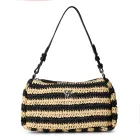 Bolso de paja negro y natural para mujer - DKNY