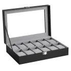 Caja de 12 compartimentos para relojes SONGMICS