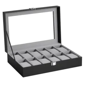 Caja de 12 compartimentos para relojes SONGMICS