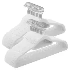 Perchas blancas de terciopelo: 50 unidades