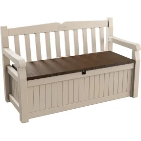 Banco Arcón Exterior Keter Eden, Capacidad 265L en Resina