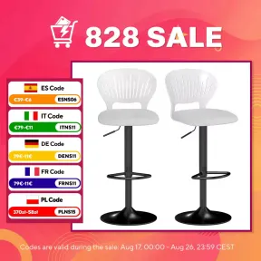 Taburetes Altos Giratorios para Cocina HOMCOM - Set de 2