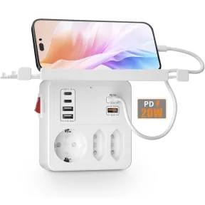 Enchufe USB C PD20W con Interruptor y Carga Rápida