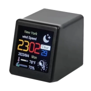 WIFI Inteligente Mini Estación Meteorológica con Reloj y GIFs