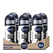 Desodorante Invisible Roll-on NIVEA MEN - Pack 6 x 50 ml