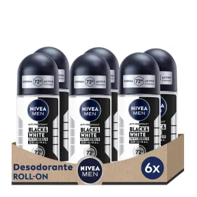 Desodorante Invisible Roll-on NIVEA MEN - Pack 6 x 50 ml