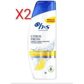 Champú Anticaspa H&S Citrus Fresh para Pelo Graso - 2 Unidades