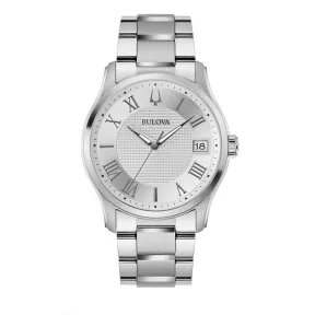 Reloj de acero para hombre Bulova Wilton 41 mm, cuarzo y fecha